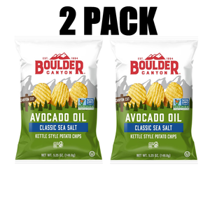 2 Pack Boulder Canyon Avocado Sea Salt Kettle Chips, 6 Ounce -- 2 pack