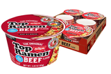 Nissin Top Ramen Bowl Ramen Noodle Soup Beef Flavor 3.28 Ounce Pack of 6 Ready in 5 Minutes Authentic Taste Classic Beef Flavor
