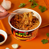 Nissin Hot & Spicy Fire Wok Molten Chili Chicken Flavor Top Ramen Bowl 4.37 Ounce Pack of 6 Convenient Beef Flavored Soup for Quick Meals
