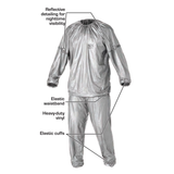 Athletic Works Sauna Suit with Reflective Detailing on Sleeves, X-Large/XX-Large, Silver