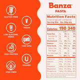 6 Pack Banza Chickpea Pasta, Variety Pack (2 Penne/2 Rotini/2 Shells) - Gluten Free Healthy Pasta, High Protein, Lower Carb and Non-GMO - 8 oz
