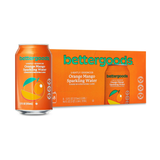 bettergoods Orange Mango Flavored Sparkling Water, 12 fl oz, 8 Cans