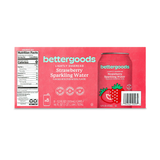 bettergoods Strawberry Flavored Sparkling Water, 12 fl oz, 8 Cans