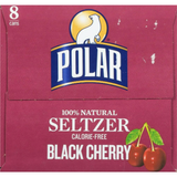 Polar Black Cherry Flavored Seltzer Water Cans - 12 fl oz - 8 pk case 2 Pack 16