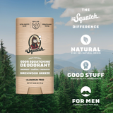 Dr. Squatch Birchwood Breeze Natural Deodorant Aluminum Free Deodorant for Men, 2.65 Oz