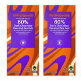2 Pack bettergoods Premium Caramel Sea Salt Chocolate Bar, 3.5oz, 2 Bars