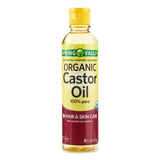 Spring Valley Cold-Pressed Castor Oil - Unrefined & Hexane-Free, Organic for Hair & Skin - 8 fl oz