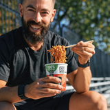 Chef Woo Roasted Chicken Ramen Cup High Protein Noodles (12 Pack), 20g of Animal-free, Bioavailable Protein