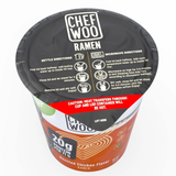 Chef Woo Roasted Chicken Ramen Cup High Protein Noodles (12 Pack), 20g of Animal-free, Bioavailable Protein