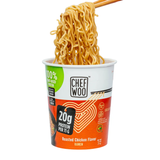 Chef Woo Roasted Chicken Ramen Cup High Protein Noodles (12 Pack), 20g of Animal-free, Bioavailable Protein