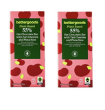 2 Pack bettergoods Plant-based 55% Oat Chocolate Bar with Tart Cherries and Pistachios, 3.5 oz Pack of 2