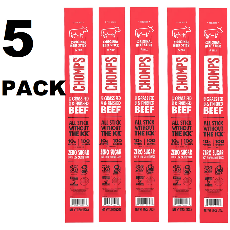 Chomps Original Beef Stick 1.15oz Pack of 5