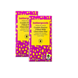 2 Pack bettergoods Premium Swiss Cookie Butter Filled Milk Chocolate Bar, 3.5 oz pack of 2