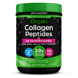 Orgain Hydrolyzed Collagen Powder + 50 Organic Superfoods, 20G Grass Fed Collagen Peptides - Hair, Skin, Nail, & Joint Support Supplement, Non-Gmo, Type 1 And 3 Collagen - 1Lb (Packaging May Vary)