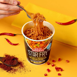 Cup Noodles Stir Fry Noodles in Sauce, Fiery Chicken, (Pack of 6)