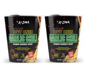 (2 pack) Hot Ones x A-Sha Garlic Chili Ramen Noodle Soup