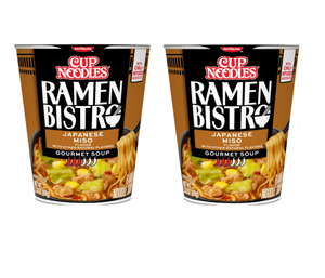 Nissin Cup Noodle Ramen Bistro, Japanese Miso, 3.1 Ounce (Pack of 2)