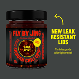 FLYBYJING Xtra Spicy Sichuan Chili Crisp: Premium Chili Oil w/Crunchy Garlic and Shallots - Spicy, Savory, Vegan, Sugar Free Hot Sauce - Good on Noodles, Proteins, Veggies & Everything, 6oz (Pack of 2)