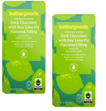 2 Pack bettergoods Premium Swiss Dark Chocolate Bar, Key Lime Pie Filling 3.5oz, 2 Bars