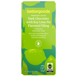 2 Pack bettergoods Premium Swiss Dark Chocolate Bar, Key Lime Pie Filling 3.5oz, 2 Bars