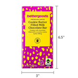 6 Pack bettergoods Premium Swiss Cookie Butter Filled Milk Chocolate Bar, 3.5 oz pack of