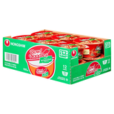 Nongshim Bowl Noodle Spicy Kimchi Ramyun Ramen Noodle Soup Bowl, 3.03oz 12 pack