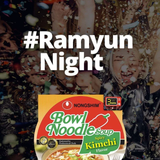 Nongshim Bowl Noodle Spicy Kimchi Ramyun Ramen Noodle Soup Bowl, 3.03oz 12 pack