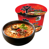 (2 pack) Nongshim Shin Ramyun Spicy Beef Ramen Noodle Soup Big Bowl, 4.02oz X 1 Count, Shelf-Stable