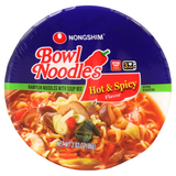NongShim Bowl Noodle Soup Hot and Spicy 3.03 Ounce Pack of 12