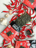 (5 pack) Ocean's Halo, Organic Trayless Seaweed Snack, Red Hot Chili Crunch, Vegan, Shelf-Stable Nori, 0.14 oz