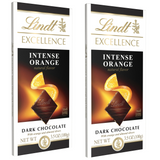 (2 Pack) Lindt Excellence Orange Dark Chocolate Candy Bar, 3.5 oz. Bar