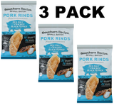 3 Pack Southern Recipe Pork Rinds Sea Salt & Cracked Black Pepper Fried Chicharrones, 4oz (pack of 3)