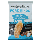 3 Pack Southern Recipe Pork Rinds Sea Salt & Cracked Black Pepper Fried Chicharrones, 4oz (pack of 3)