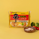 Nongshim Gold Ramen Noodles, Gourmet Chicken Instant Ramen,  Microwavable Noodle Soup, 4.58 Ounce (5 Pack)