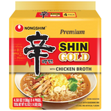 Nongshim Gold Ramen Noodles, Gourmet Chicken Instant Ramen,  Microwavable Noodle Soup, 4.58 Ounce (5 Pack)