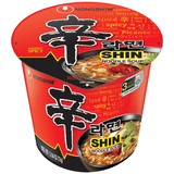 Nongshim Shin Ramyun Spicy Beef Ramen Noodle Soup Cup, 2.64oz pack of 6