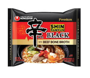 Nongshim Ramen Noodles, Gourmet Instant Ramen, Premium Microwavable Noodle Soup, Shin Black, 4.58 Ounce (5 Pack)