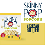 SkinnyPop Gluten-Free Butter Microwave Popcorn Snack Multipack, 2.8 oz (6 Count)