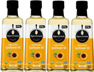 4 Pack Spectrum Organic Sunflower Oil High Heat -- 16 fl oz (Pack of 4)