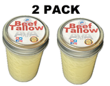 2 PACK 12 oz Jar Beef Tallow Non GMO, No Antibiotics No Hormones (Pack of 2)