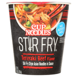 (6 pack) Nissin Foods Cup Noodles Stir Fry Ramen Noodles, Teriyaki Beef Flavor, 3.0 oz Cup, Shelf-Stable