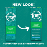 3 Pack Tom's of Maine Wicked Fresh! Natural Fluoride Anticavity Toothpaste, 3 Pack, 4.0oz