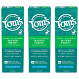 3 Pack Tom's of Maine Wicked Fresh! Natural Fluoride Anticavity Toothpaste, 3 Pack, 4.0oz