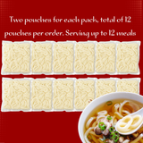 KA-ME Udon Noodles - Fresh Cooked Stir Fry Noodles 14.2 oz (Pack Of 6), No Preservatives/MSG, Instant & Microwaveable, Perfect for Traditional Hot & Cold Dishes, Quick Soup or Stir-Fry & More
