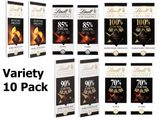 10 Pack (2 each)Various Pack Lindt Excellence Cocoa Bar